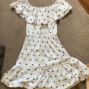 Polka dot ruffle dress